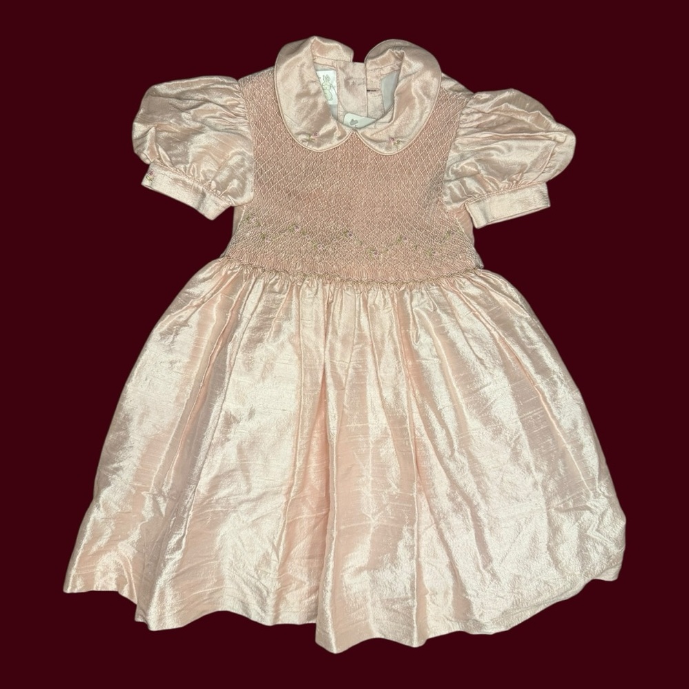 100% Silk Smocked Dress